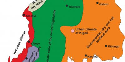Карта Руанды климата