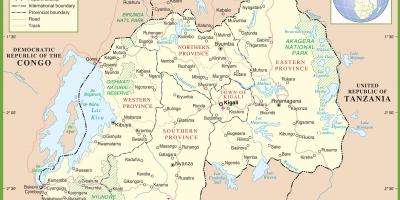 Карта Руанды политических