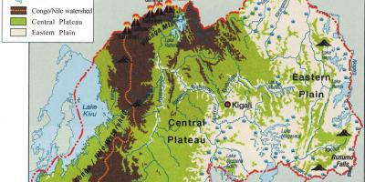 Географическая карта Руанды