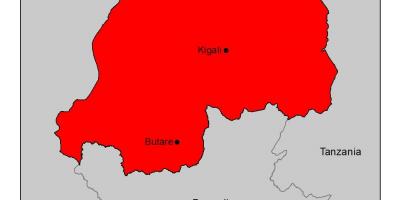 Карта Руанды с малярией